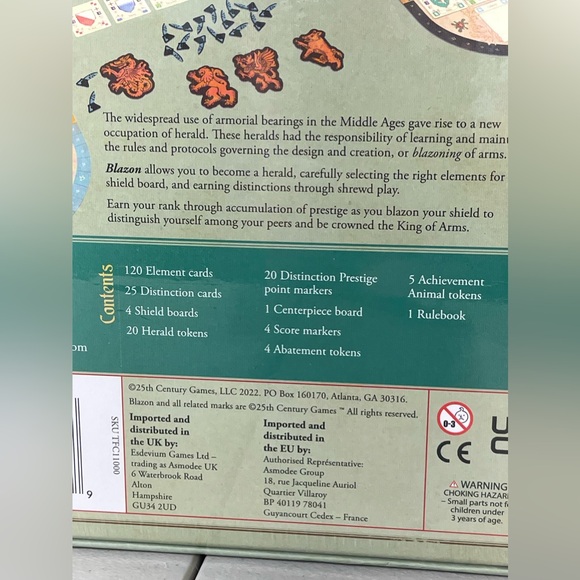 Blazon Board Game - A Game of Medieval Heraldry by Mattel - Picture 6 of 8